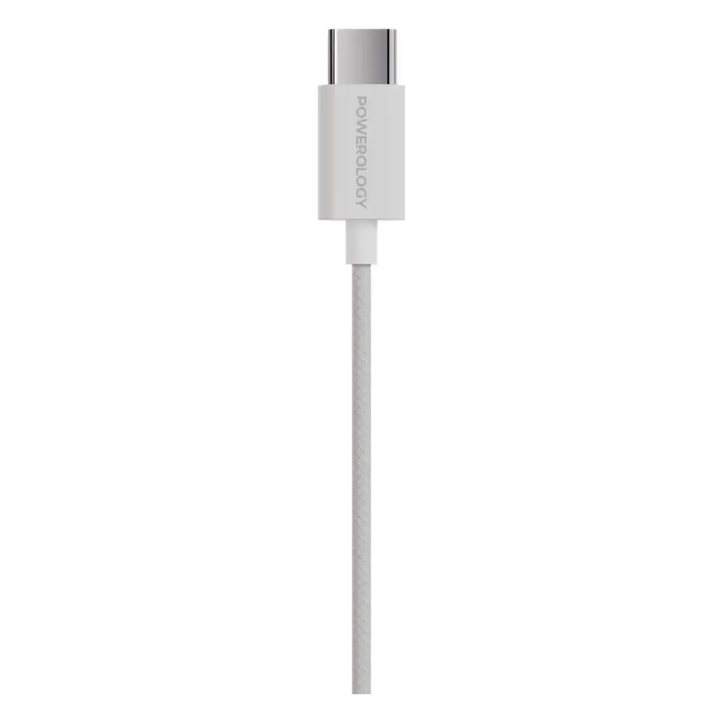 Powerology Voro Earhook USB-C Wired Earphones (White)