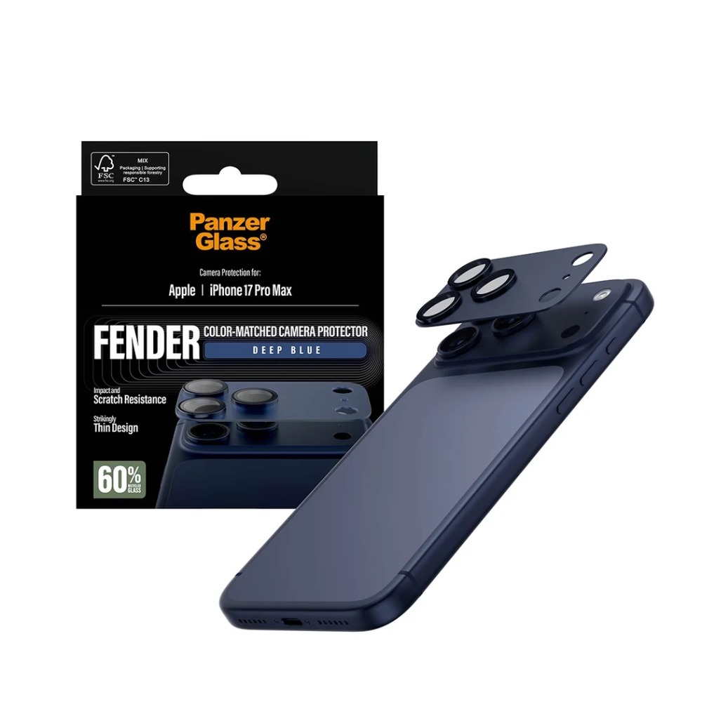 PanzerGlass® Fender Camera Lens Protector for iPhone DUO (Dark Blue)