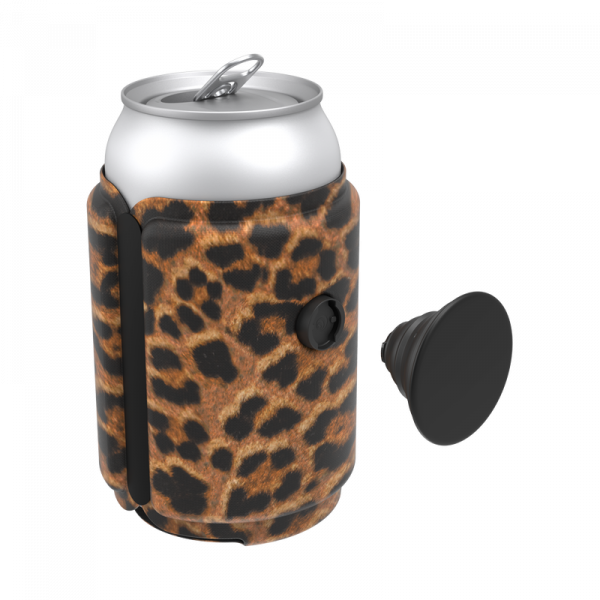 Popsockets PopThirst Can Holder With Swappable Grip (Leopard Prowl)
