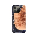 iPhone 13 Pro Wood+Resin Live Edge Phone Case-Martguerita (Dark Blue)