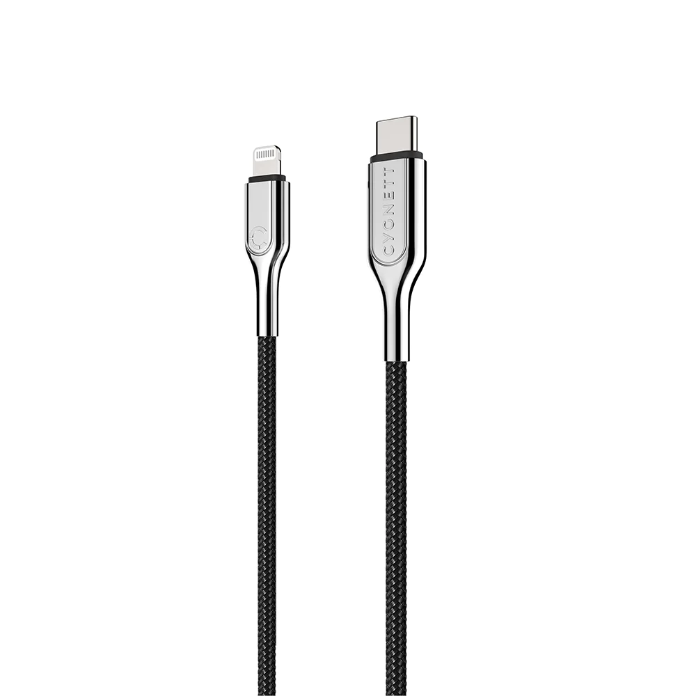 Cygnett Armoured Lightning to USB-C Cable 2M (Black)