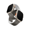 يونيك سوار ريفيكس ريفيرسيبل مغناطيسي ساعة آبل 49/45/44/42 ميلي متر (رمادي/أبيض)