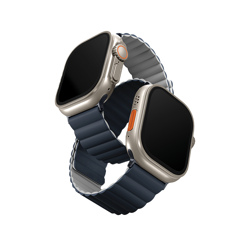 Uniq Revix Reversible Strap for Apple Watch 49/45/44mm (Storm Blue / Chalk Grey)