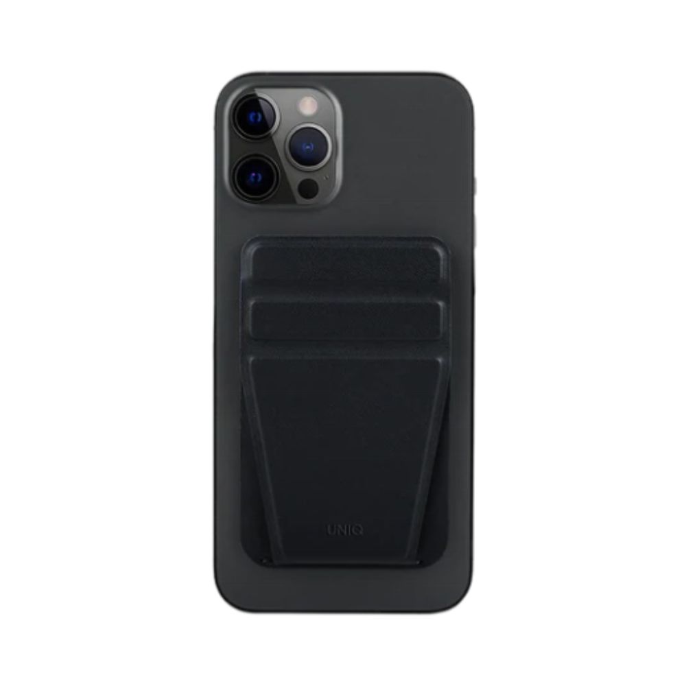 UNIQ Lyft Magnetic Snap-on Stand and Card Holder (Black)