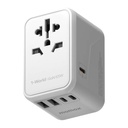 Momax 1-World 65W GaN AC Travel Adaptor (White)