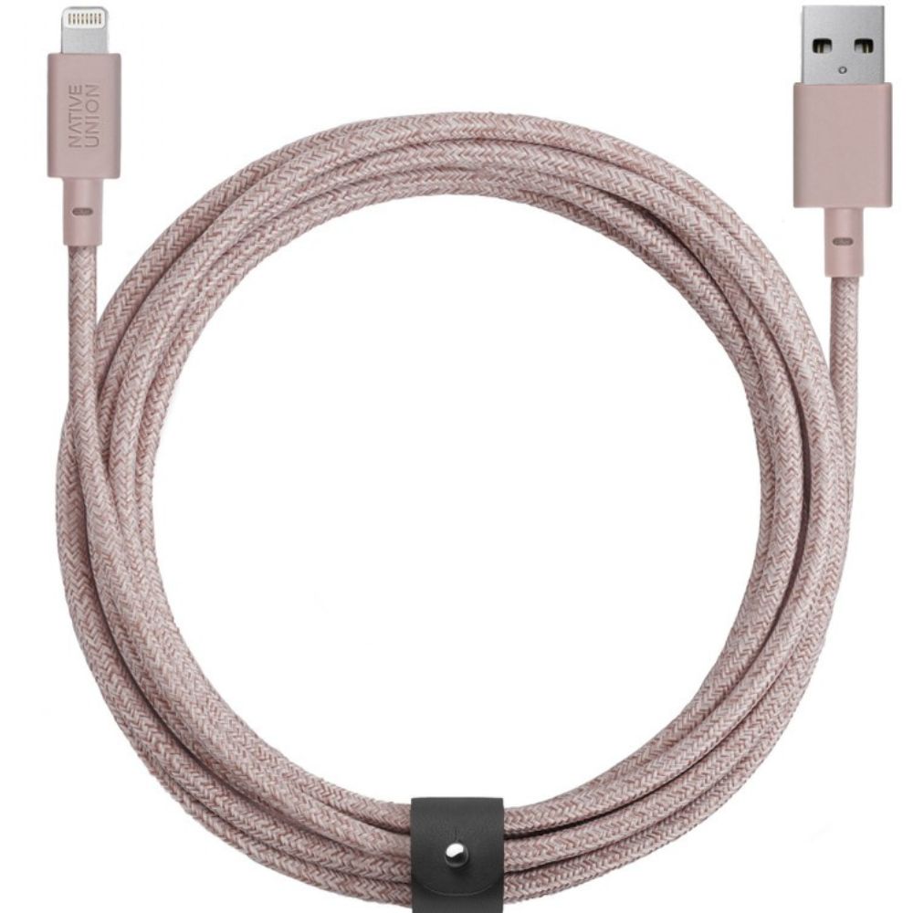 Native Union Belt Cable XL USB-A to Lightning 3m (Rose)