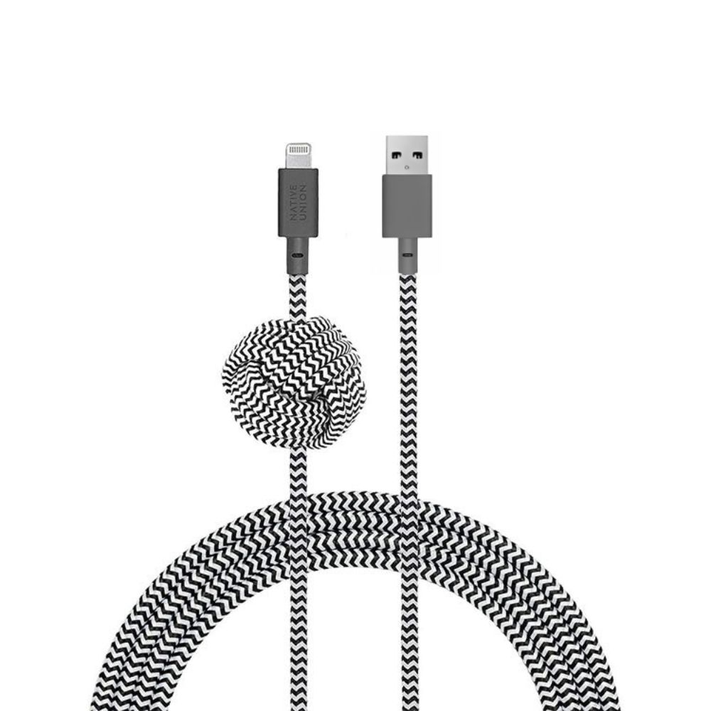 Native Union Night Cable USB-A to Lightning 3m (Zebra)