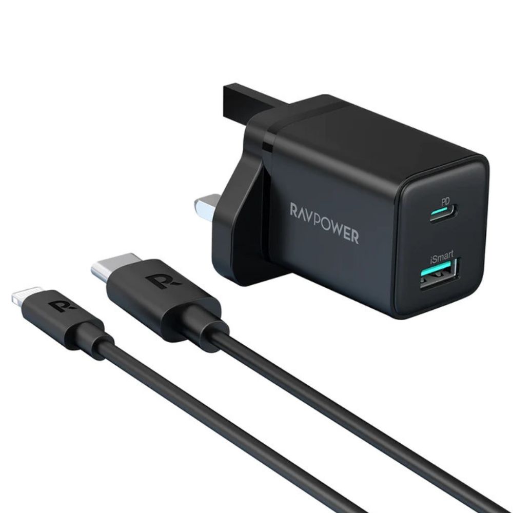 Ravpower 2-in-1 20W USB Charger Combo Black