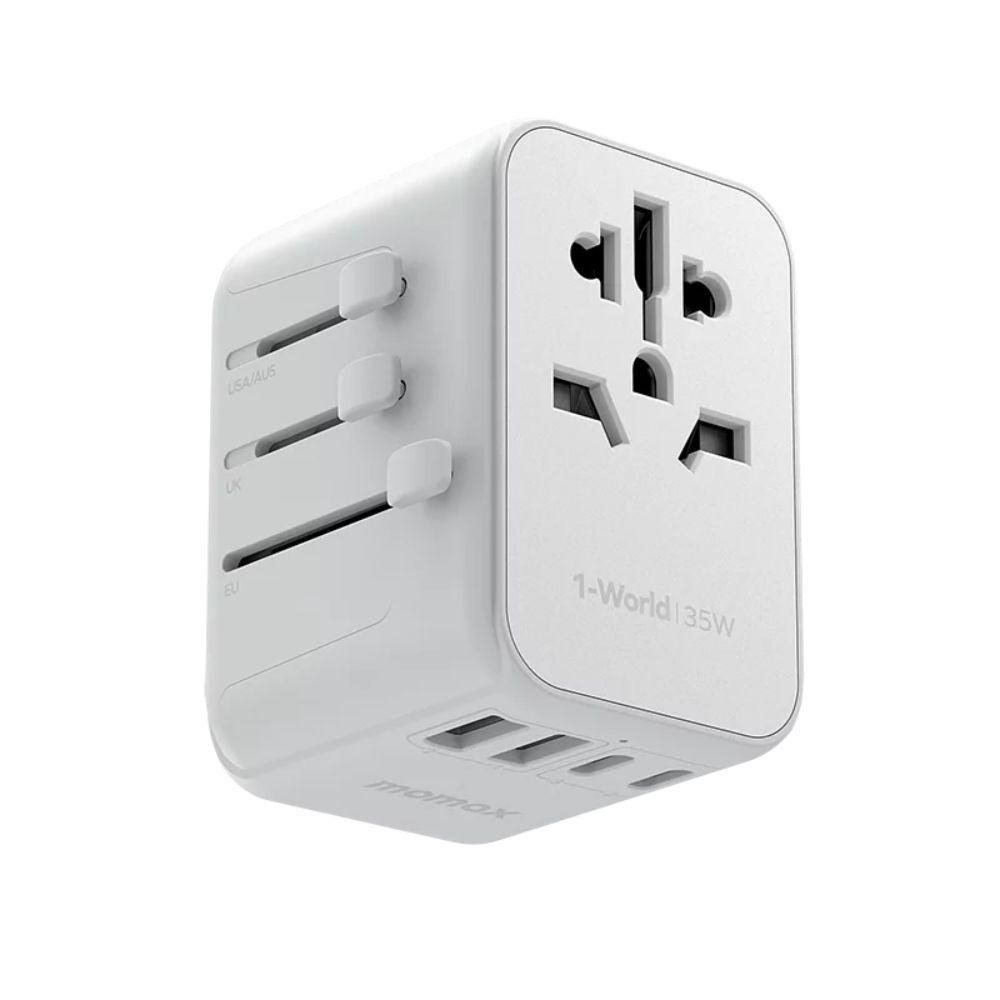 Momax 1-World PD35W 5 ports + AC Travel Adapter (White)