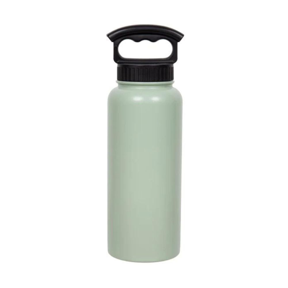 Fifty Fifty Vacuum Insulated Bottle 3 Finger Lid 1L (Sage)