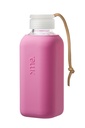 Squireme Y1 Glass Bottle with Silicone Sleeve 600ml (Raspberry Pink)