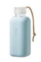 Squireme Y1 Glass Bottle with Silicone Sleeve 600ml (Surf Blue)