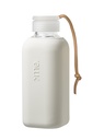 Squireme Y1 Glass Bottle with Silicone Sleeve 600ml (White Dove)