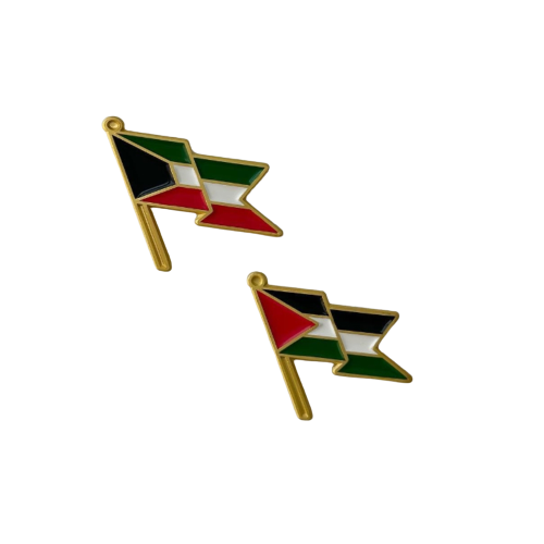 Sougha Kuwait & Palestine Flag Pin