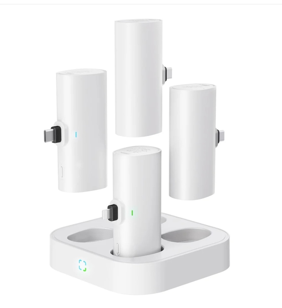 iWalk 4in1 Linkme Pro Fast Charge Pocket Battery 3 USB-C /One Lightning 4800 mAh(White)