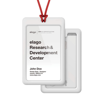 Elago iD4 ID Card Holder (White/Red)