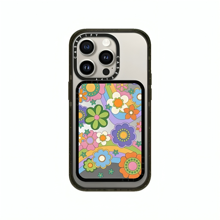 Casetify Magsafe Snappy Cardholder Stand (Groovy Floral)