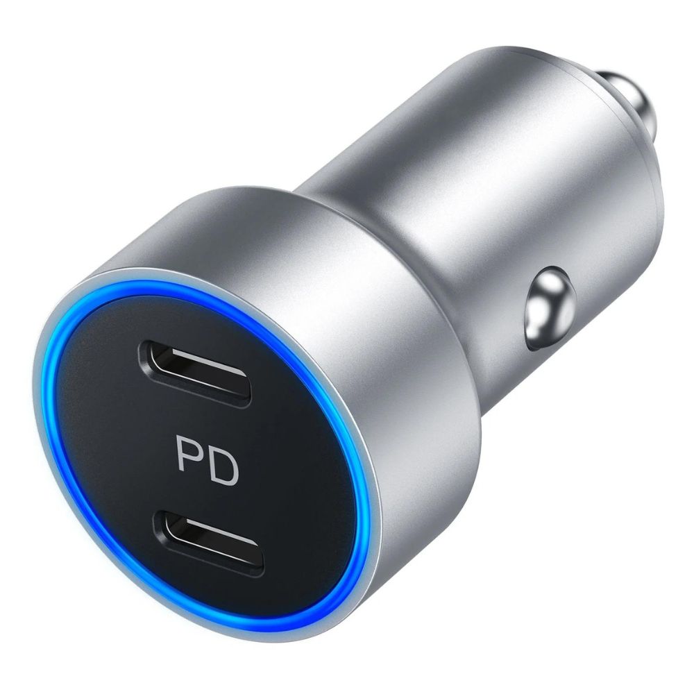 Choetech 40W 2-Port PD20W Fast Car Charger (Silver)