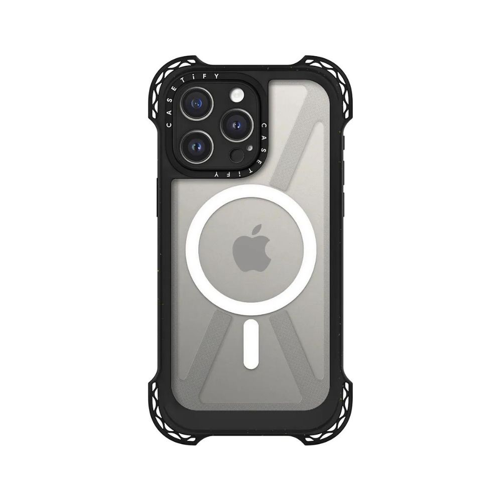 Casetify Ultra Bounce Case for iPhone 15 Pro (Clear Black)