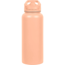 Fifty Fifty Vacuum Insulated Bottle Wide Mouth Straw Cap 1L (Peach)
