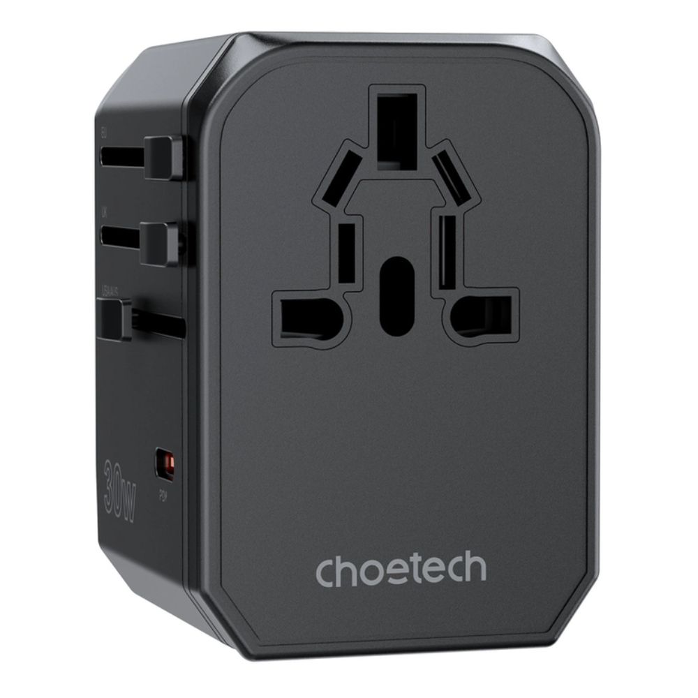 Choetech PD30W C+2A Travel Wall Adapter (Black)
