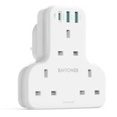 RAVPower PD Pioneer 20W 3 port charger White UK Version with 3 AC plug