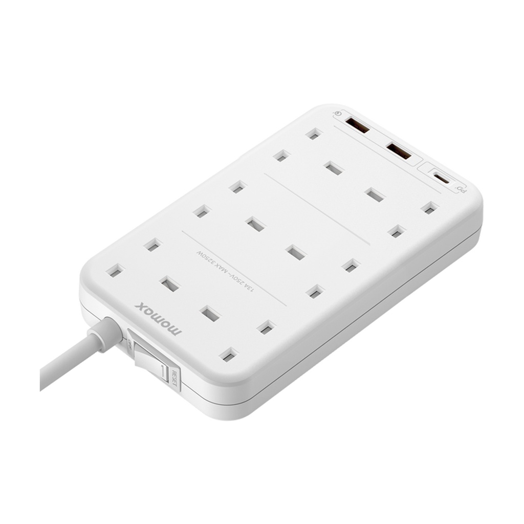 Momax ONEPLUG 
6-Outlet Cube Extension Socket With USB