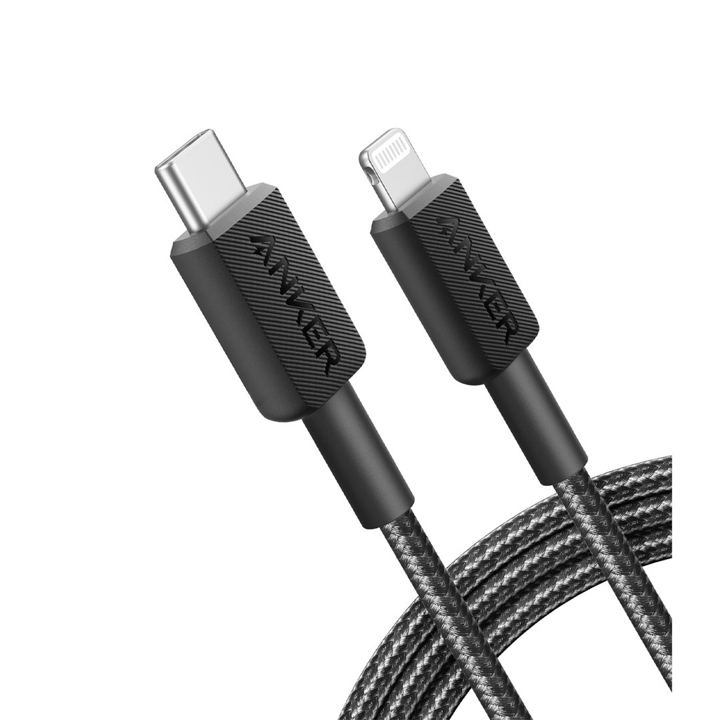 انكر كابل يو اس بي سي  إلى لايتنينغ مضفّر، طول 1.8 متر (6 قدم) – أسود