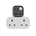 موماكس مشترك كهرباء  منفذين مع يو اس بي لون ابيض 