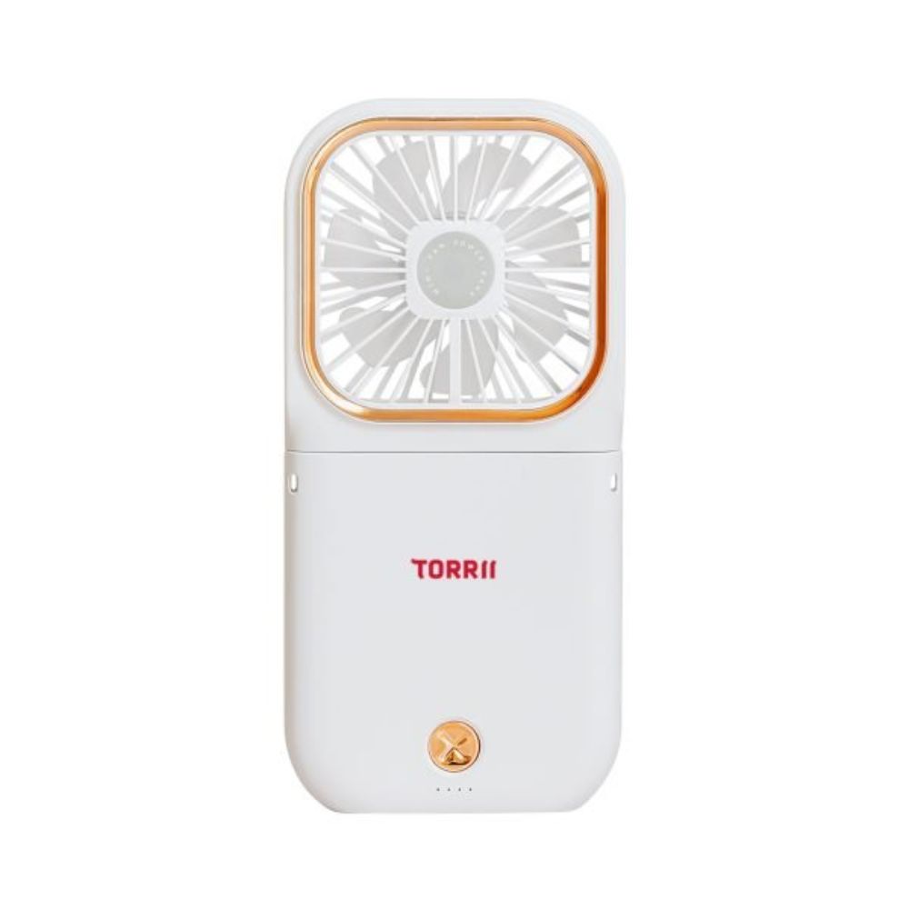 Torrii Cool + Bolt Foldable Neck Fan with 3000mAh Powerbank (White)