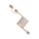 Momax Mag.link USB-C to C & Lightning Magnetic Cable 1m (Desert Titanium)