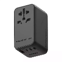 Momax 1-World140W 4-Port Travel Adaptor (Black)