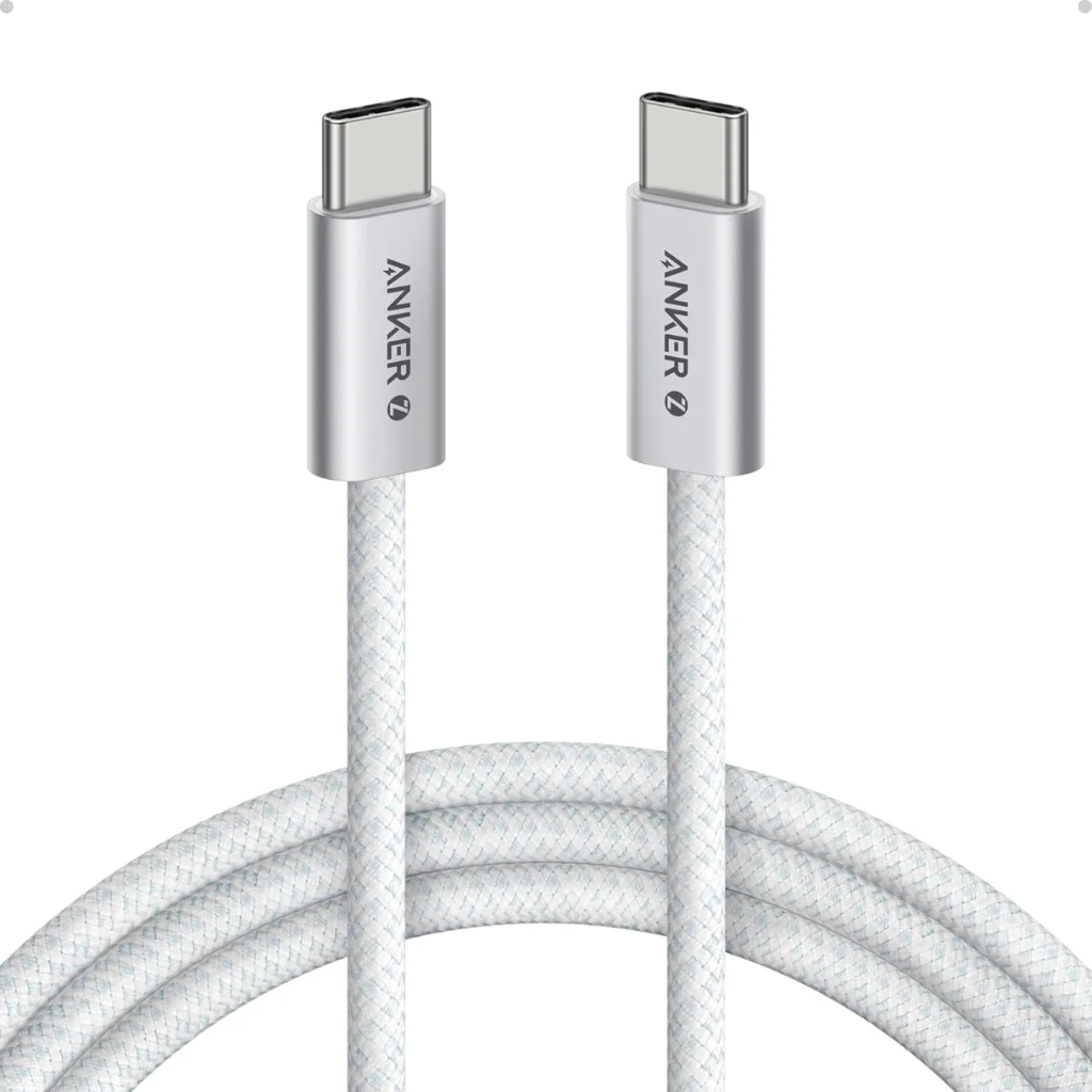 Anker Zolo USB-C to USB-C Cable 240W Braided (0.9m/3ft) (White)