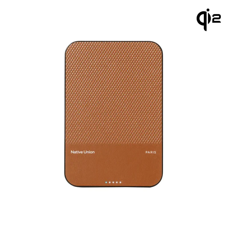 Native Union (Re) Classic Magnetic Power Bank 5000mAh Qi2 (Tan)