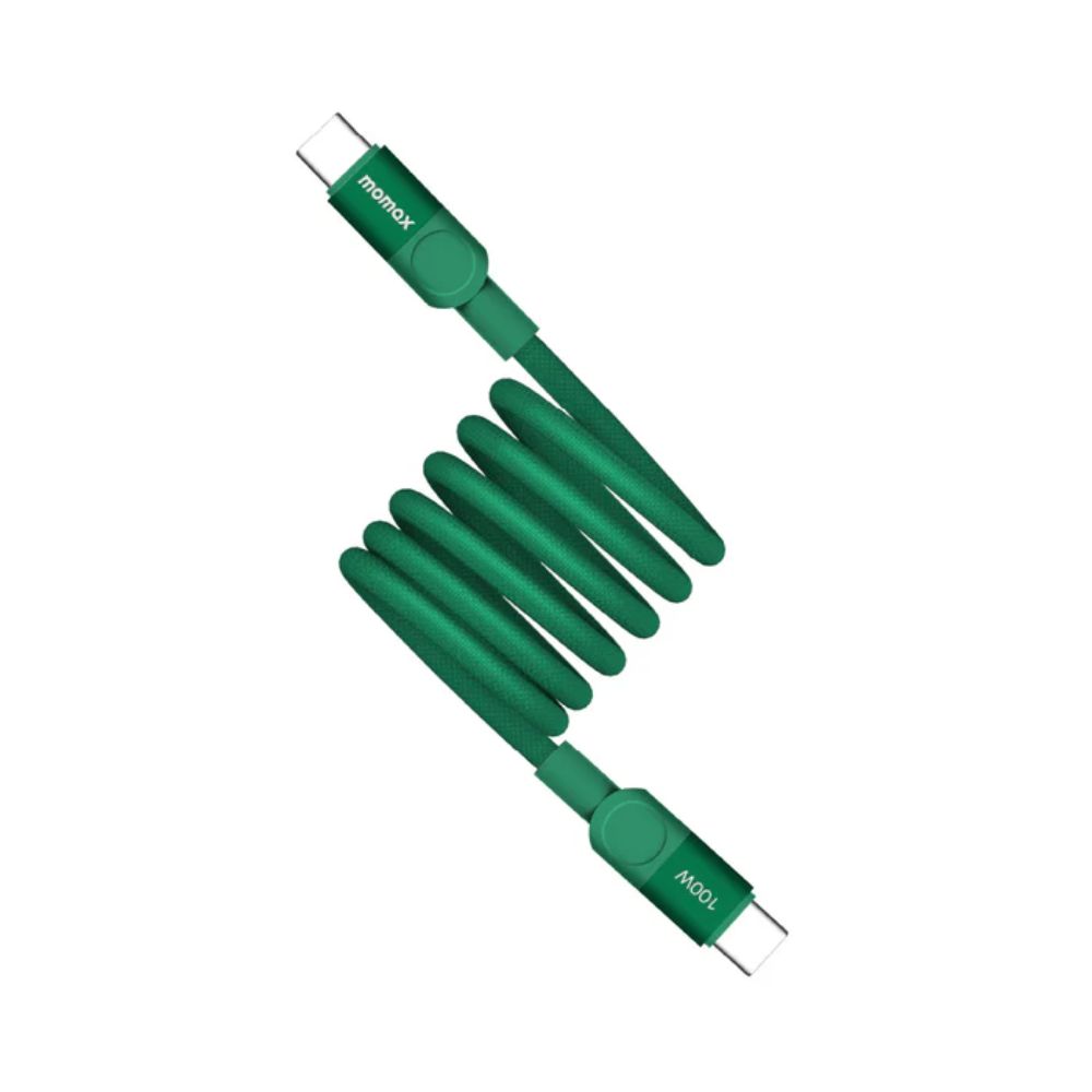 Momax Mag.Link 100W USB-C to USB-C Magnetic Cable 1m  (Green)