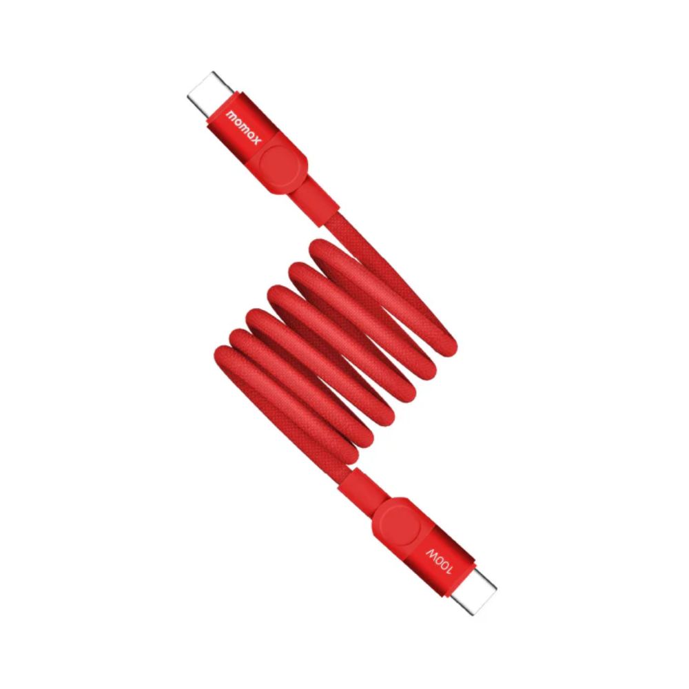 Momax Mag.Link 100W USB-C to USB-C Magnetic Cable 1m  (Red)