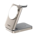 Momax 1-Charge Q.Port Qi2 3-in-1 Magnetic Wireless Charging Stand (Titanium)