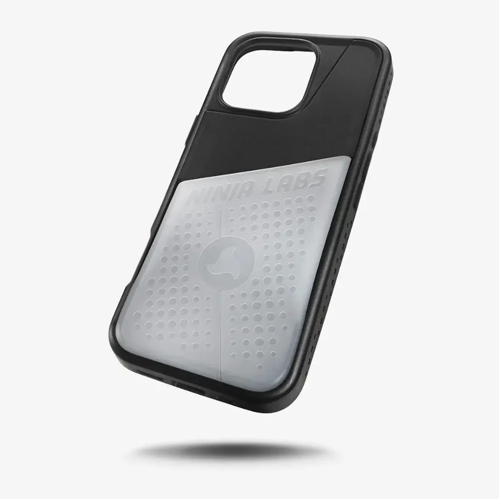 Ninja Labs Flex Pouch for iPhone 16 Pro Max Case (Black/Clear)