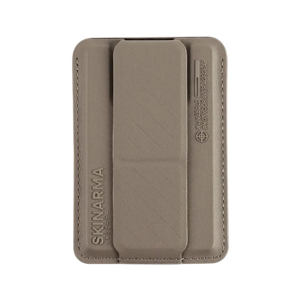 Skinarma Kado Magsafe Card Holder With Grip Stand (Champagne Gold)