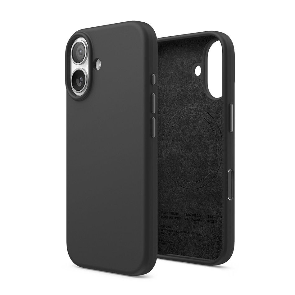 Elago Magnetic Silicone Case for iPhone 17 (Black)