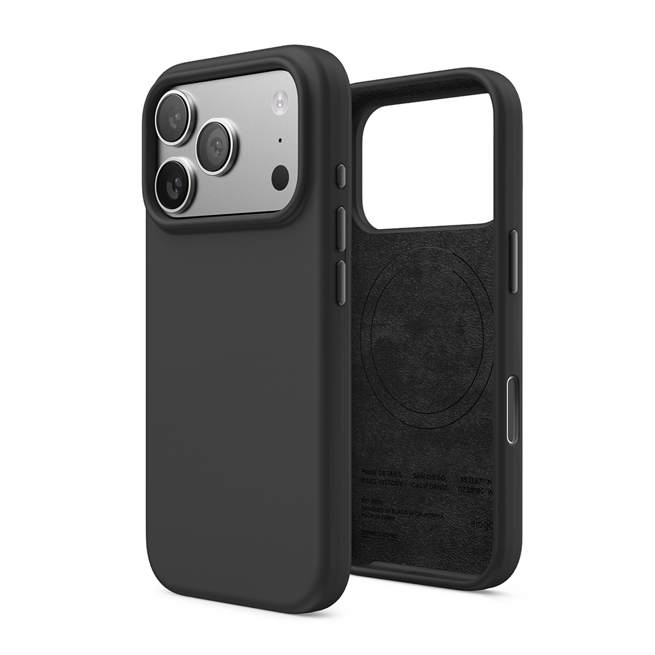 Elago Magnetic Silicone Case for iPhone 17 Pro/18 Pro (Black)