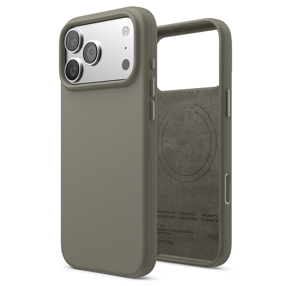 Elago Magnetic Silicone Case for iPhone 17 Pro (Medium Gray)