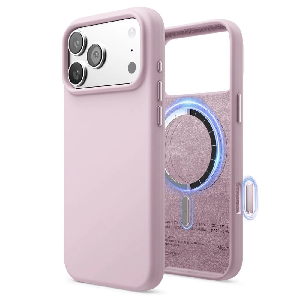 Elago Magnetic Silicone Case for iPhone 17 Pro Max (Light Pink)