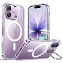 ESR HaloLock Classic Hybrid Case with Stash Stand for iPhone 17 (Clear)