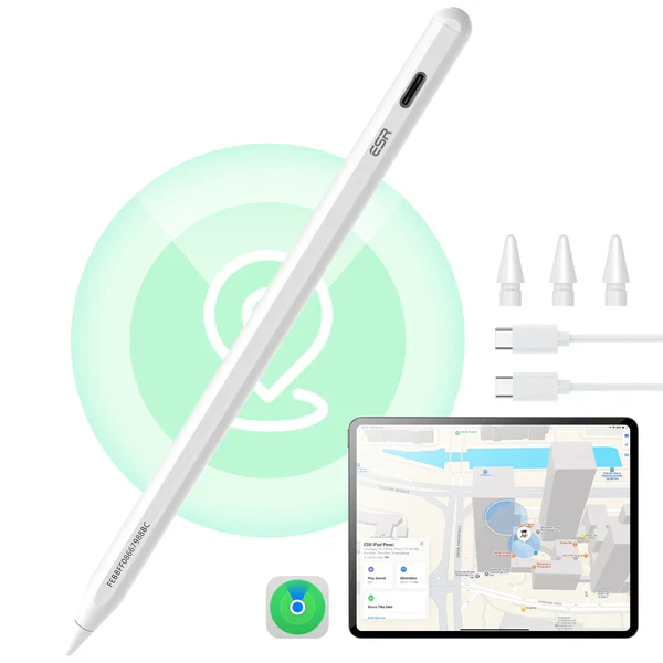  (أبيض) ESR Geo الرقمي مع ميزة Find My  قلم 