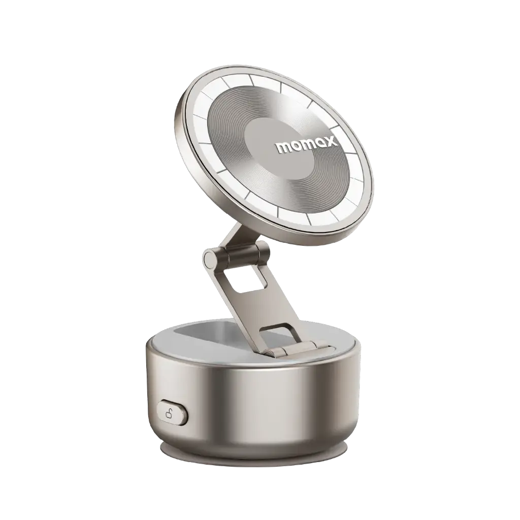 Momax 1-SNAP GO Auto Suction Magnetic Phone Stand (Titanium)