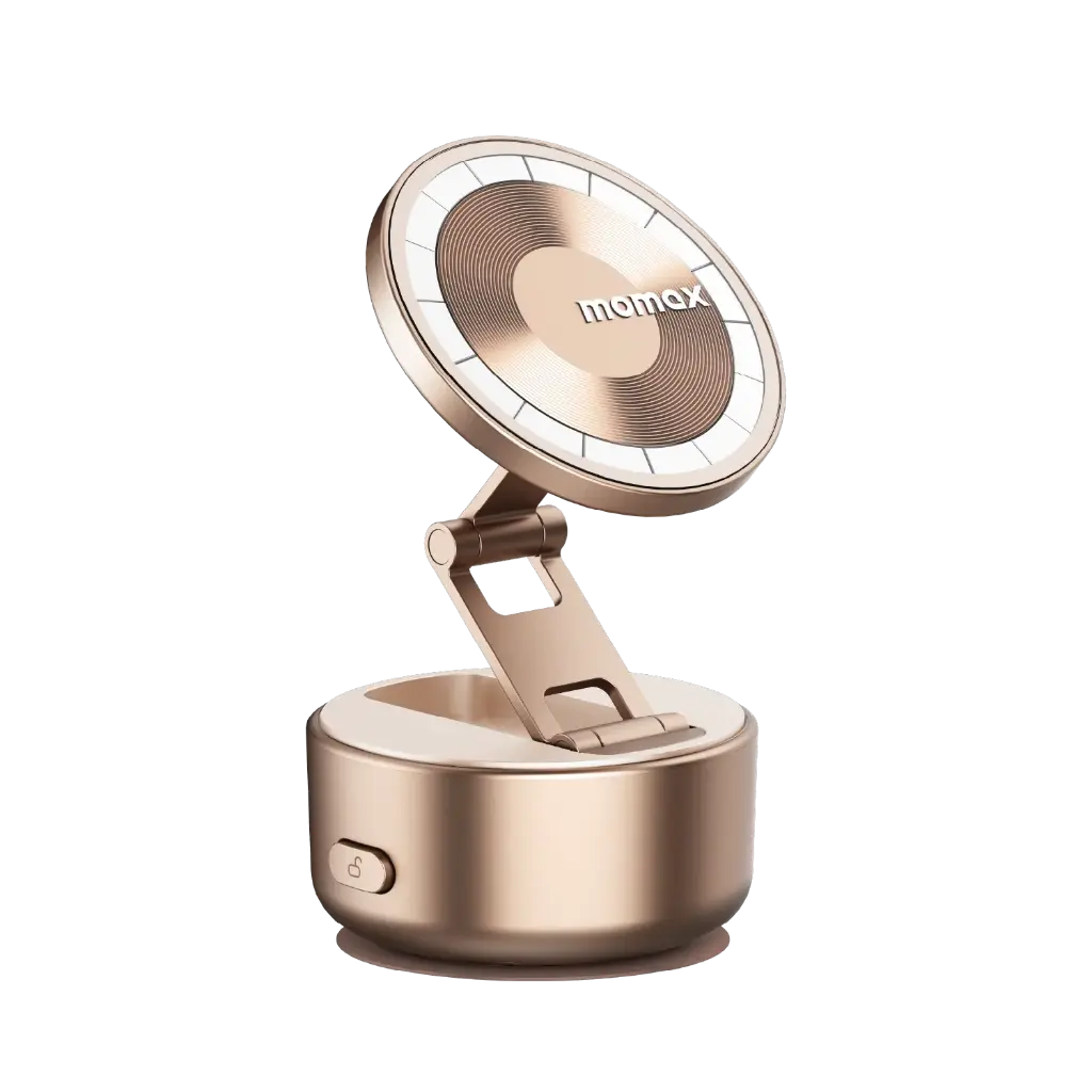 Momax 1-SNAP GO Auto Suction Magnetic Phone Stand (Desert Titanium)