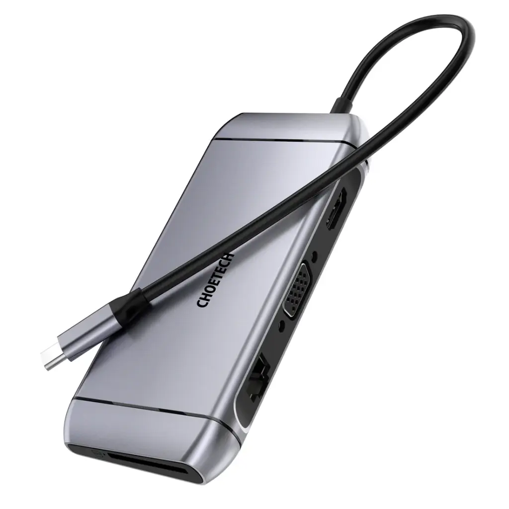 Choetech 9 in 1 USB-C Hub (Gray)