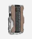 AULUMU G03 Multi-Tool Magnetic Metal Wallet Leather Cover (Brown)