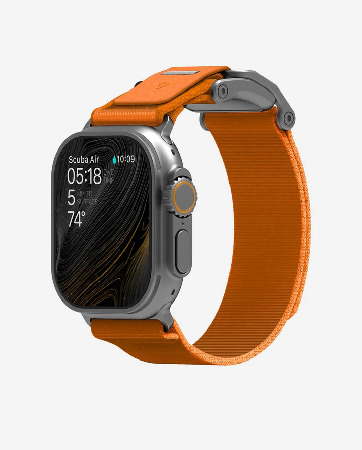 AULUMU A11 Mag Buckle Slim Band for Apple Watch Series (Luminous Orange)